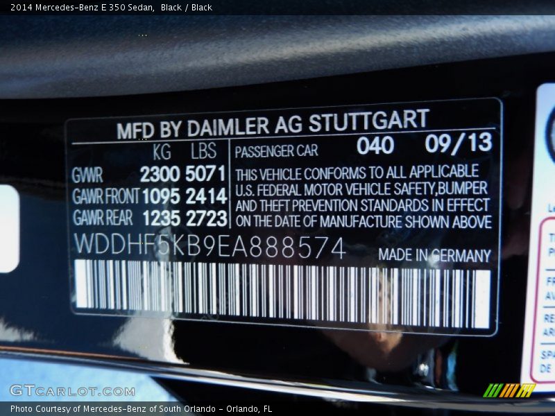 Black / Black 2014 Mercedes-Benz E 350 Sedan