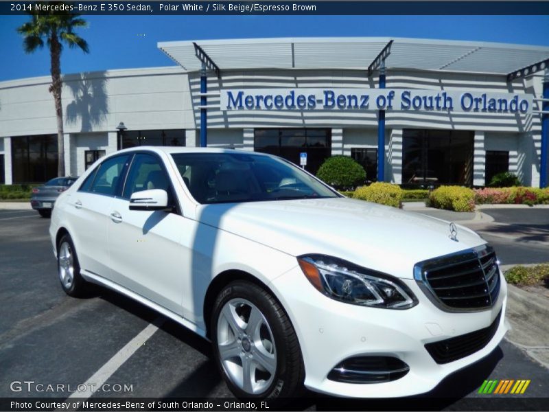 Polar White / Silk Beige/Espresso Brown 2014 Mercedes-Benz E 350 Sedan