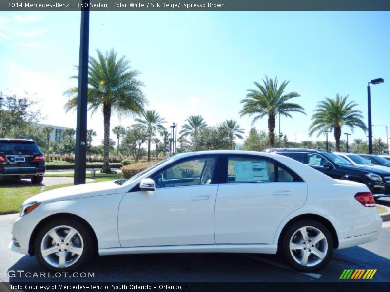Polar White / Silk Beige/Espresso Brown 2014 Mercedes-Benz E 350 Sedan