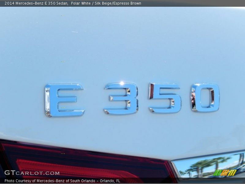 Polar White / Silk Beige/Espresso Brown 2014 Mercedes-Benz E 350 Sedan