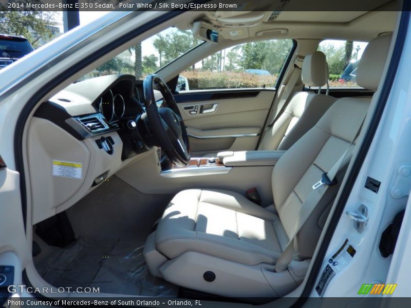 Polar White / Silk Beige/Espresso Brown 2014 Mercedes-Benz E 350 Sedan