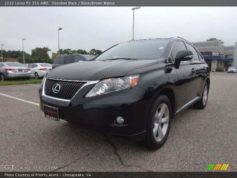 Obsidian Black / Black/Brown Walnut 2010 Lexus RX 350 AWD