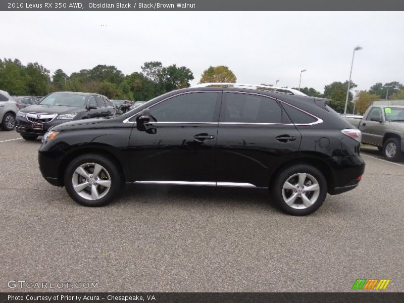 Obsidian Black / Black/Brown Walnut 2010 Lexus RX 350 AWD