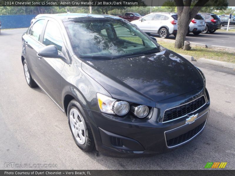 Ashen Gray Metallic / Jet Black/Dark Titanium 2014 Chevrolet Sonic LS Sedan