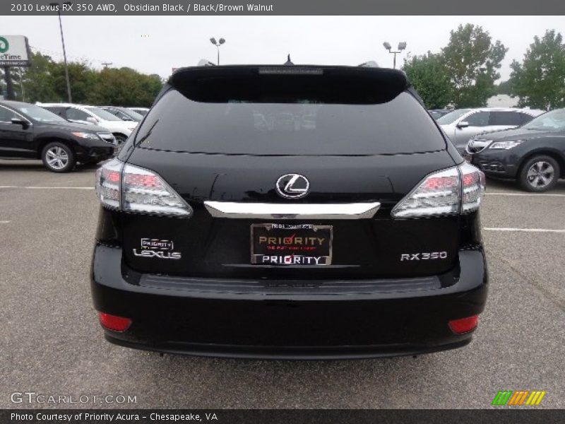 Obsidian Black / Black/Brown Walnut 2010 Lexus RX 350 AWD