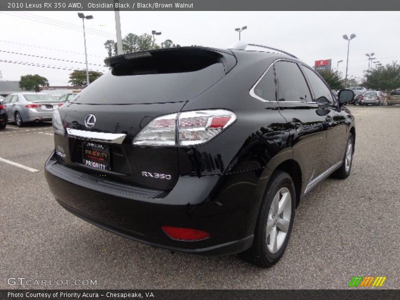 Obsidian Black / Black/Brown Walnut 2010 Lexus RX 350 AWD
