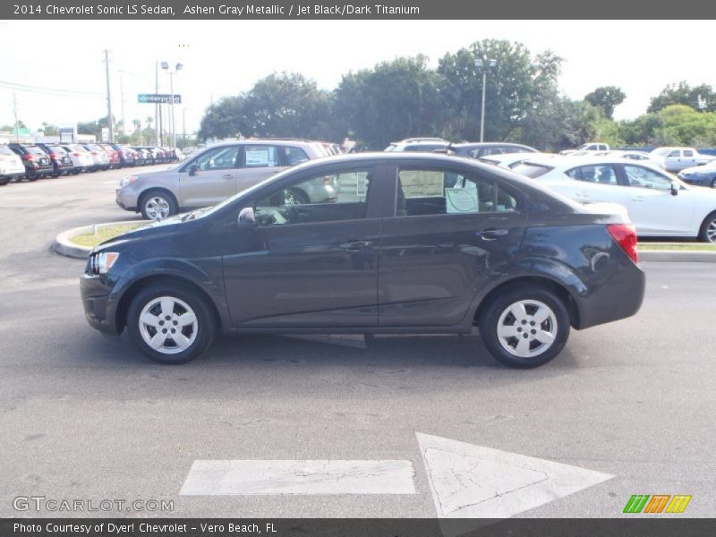 Ashen Gray Metallic / Jet Black/Dark Titanium 2014 Chevrolet Sonic LS Sedan