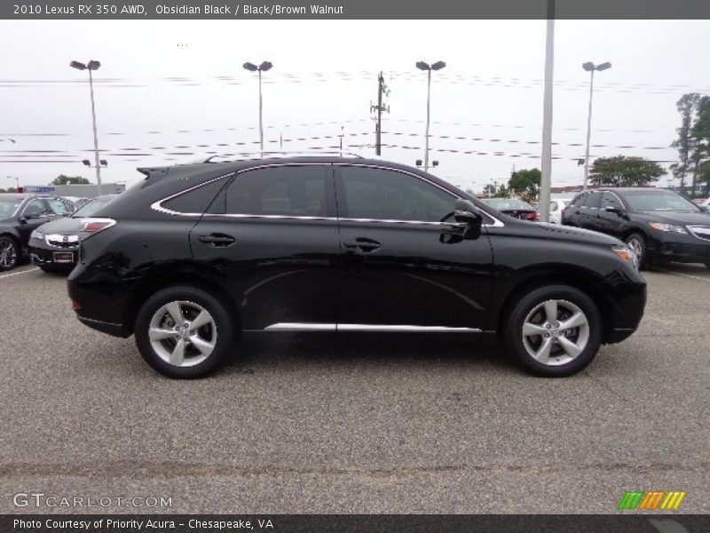 Obsidian Black / Black/Brown Walnut 2010 Lexus RX 350 AWD