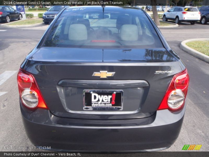 Ashen Gray Metallic / Jet Black/Dark Titanium 2014 Chevrolet Sonic LS Sedan