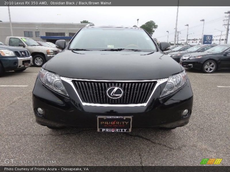 Obsidian Black / Black/Brown Walnut 2010 Lexus RX 350 AWD