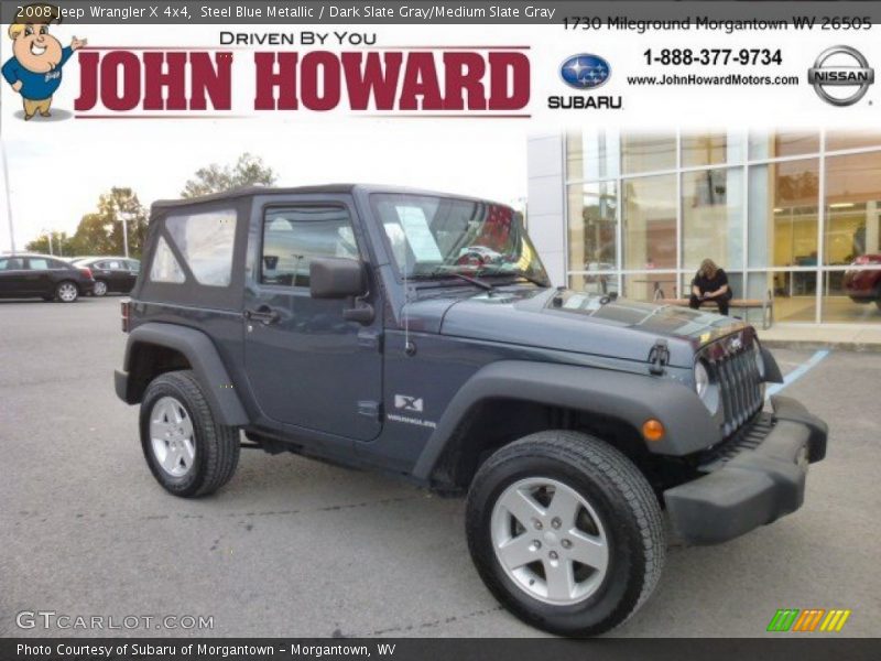 Steel Blue Metallic / Dark Slate Gray/Medium Slate Gray 2008 Jeep Wrangler X 4x4