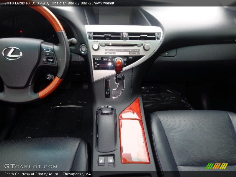 Obsidian Black / Black/Brown Walnut 2010 Lexus RX 350 AWD