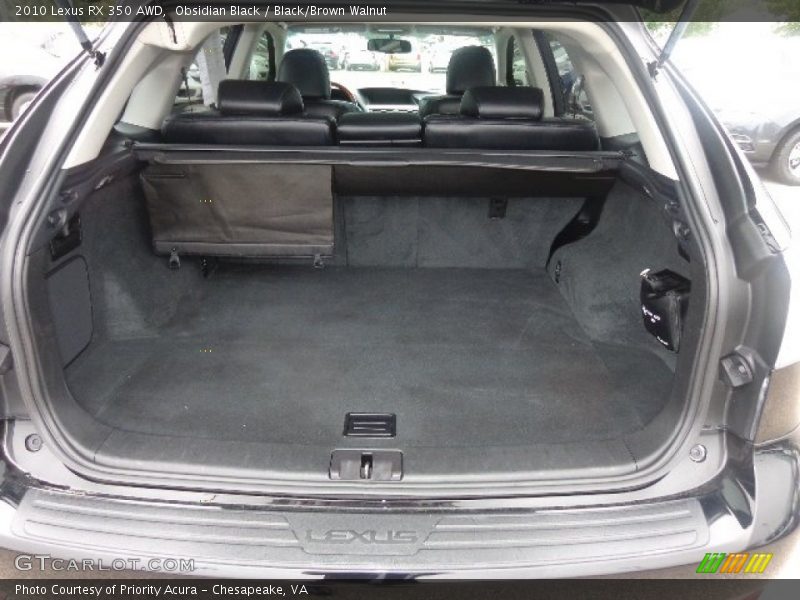 Obsidian Black / Black/Brown Walnut 2010 Lexus RX 350 AWD