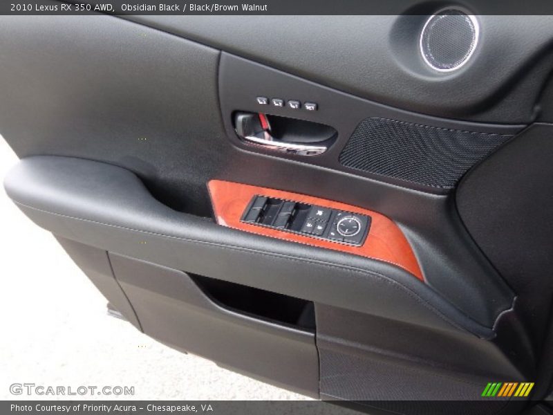 Obsidian Black / Black/Brown Walnut 2010 Lexus RX 350 AWD