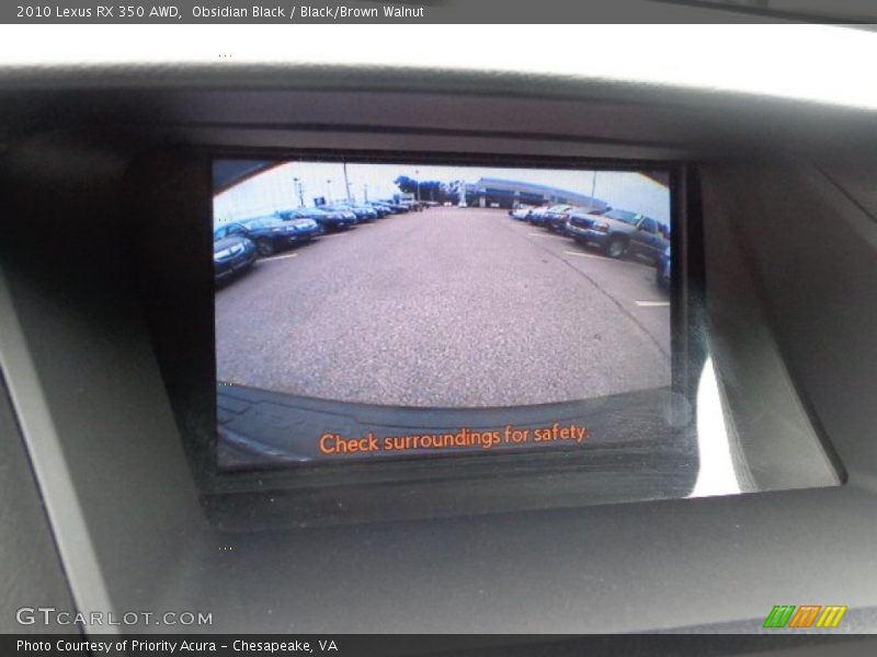Obsidian Black / Black/Brown Walnut 2010 Lexus RX 350 AWD