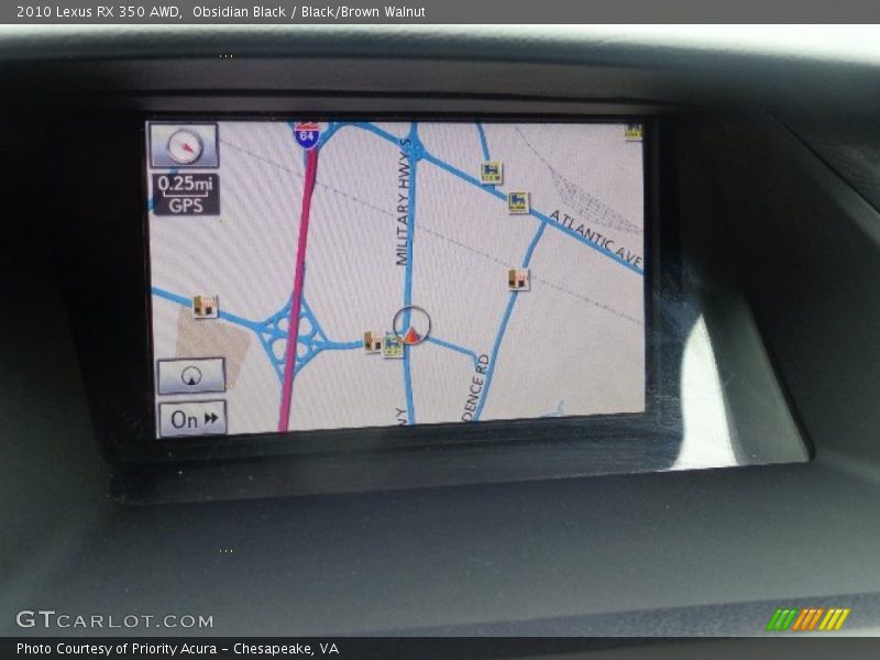 Obsidian Black / Black/Brown Walnut 2010 Lexus RX 350 AWD