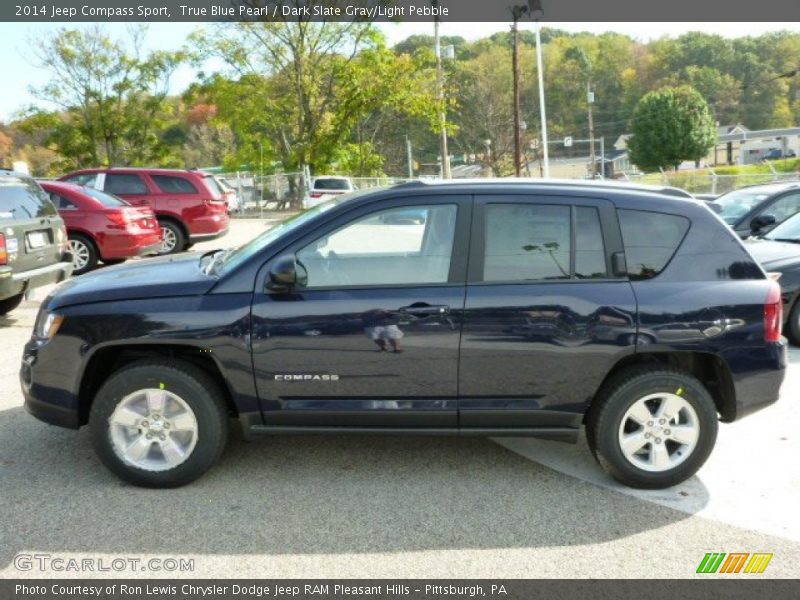 True Blue Pearl / Dark Slate Gray/Light Pebble 2014 Jeep Compass Sport