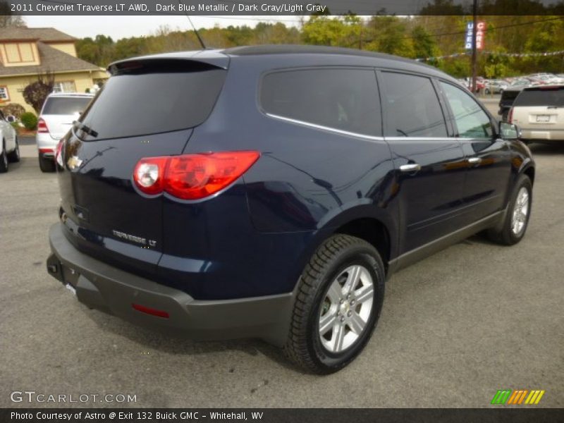 Dark Blue Metallic / Dark Gray/Light Gray 2011 Chevrolet Traverse LT AWD