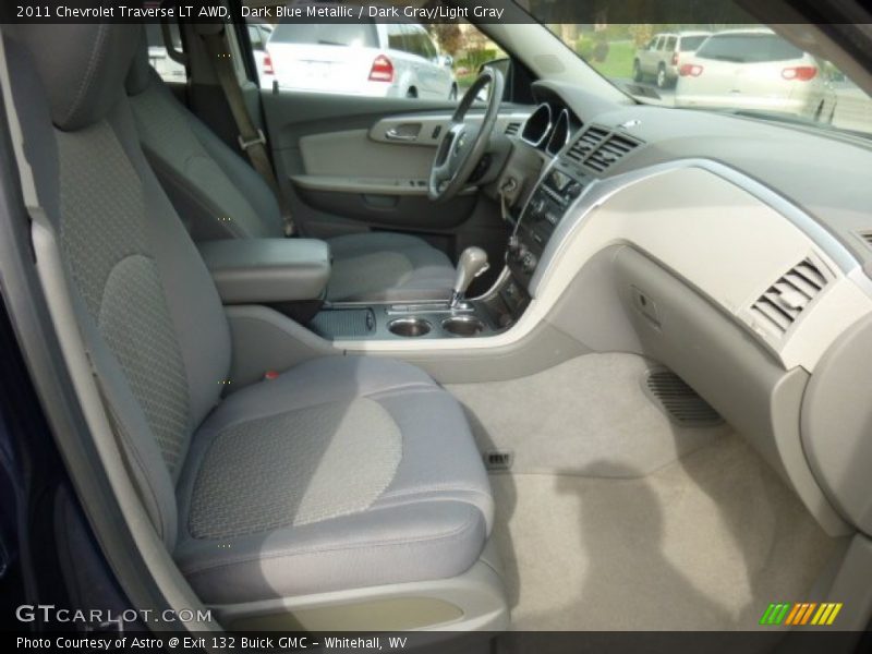 Dark Blue Metallic / Dark Gray/Light Gray 2011 Chevrolet Traverse LT AWD
