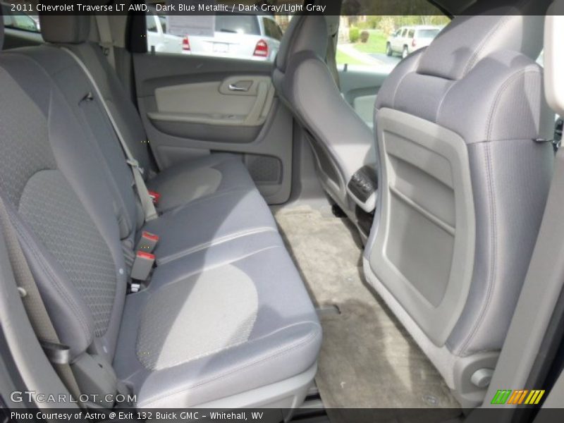 Dark Blue Metallic / Dark Gray/Light Gray 2011 Chevrolet Traverse LT AWD