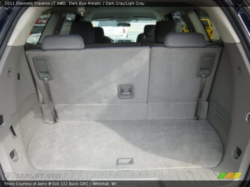 Dark Blue Metallic / Dark Gray/Light Gray 2011 Chevrolet Traverse LT AWD