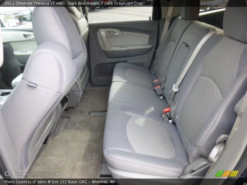 Dark Blue Metallic / Dark Gray/Light Gray 2011 Chevrolet Traverse LT AWD