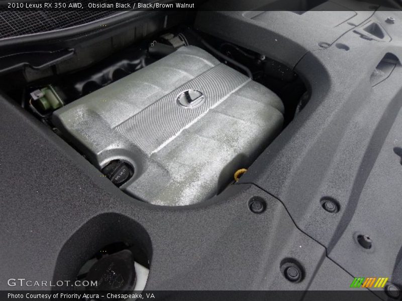 Obsidian Black / Black/Brown Walnut 2010 Lexus RX 350 AWD