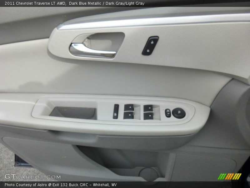 Dark Blue Metallic / Dark Gray/Light Gray 2011 Chevrolet Traverse LT AWD