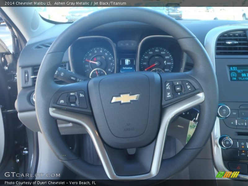 Ashen Gray Metallic / Jet Black/Titanium 2014 Chevrolet Malibu LS