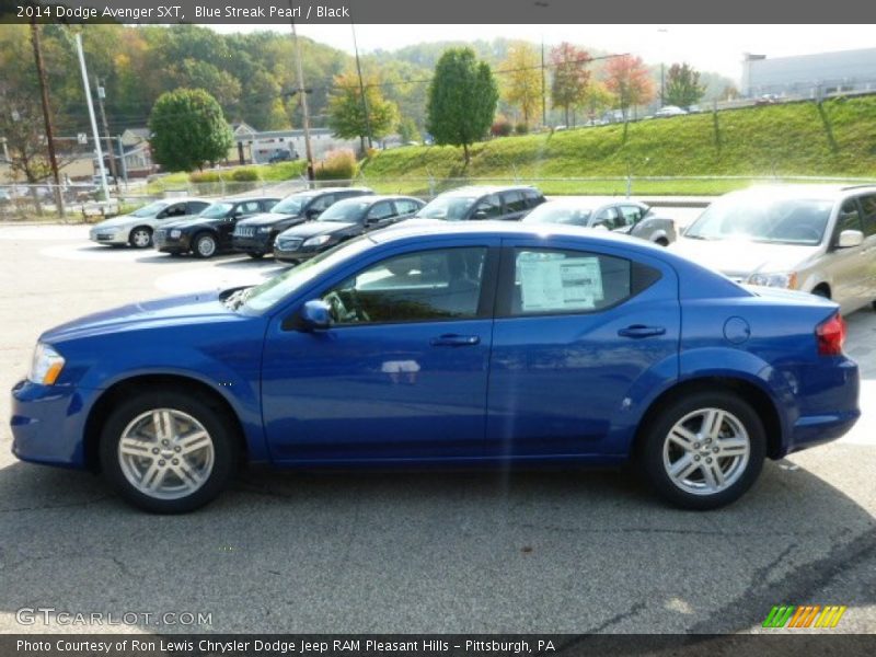 Blue Streak Pearl / Black 2014 Dodge Avenger SXT