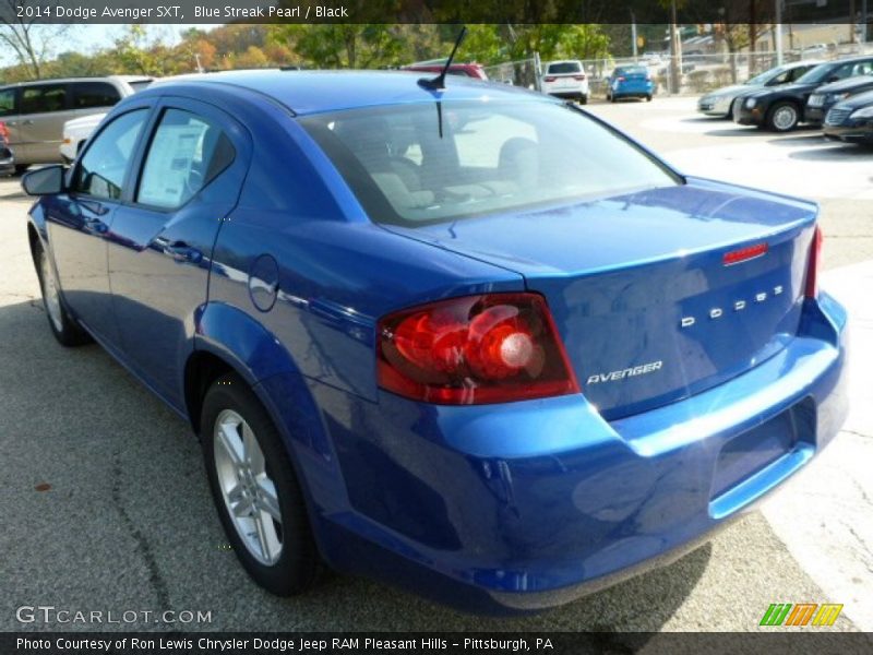 Blue Streak Pearl / Black 2014 Dodge Avenger SXT