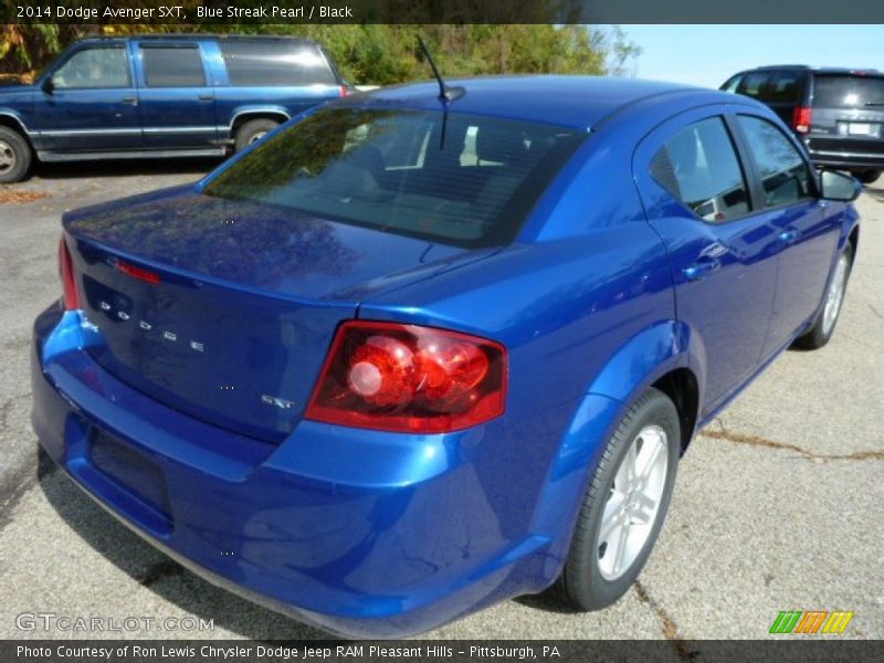 Blue Streak Pearl / Black 2014 Dodge Avenger SXT