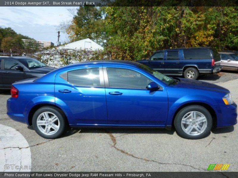 Blue Streak Pearl / Black 2014 Dodge Avenger SXT