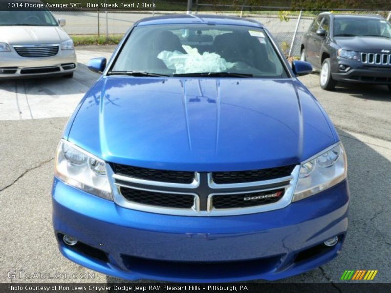 Blue Streak Pearl / Black 2014 Dodge Avenger SXT