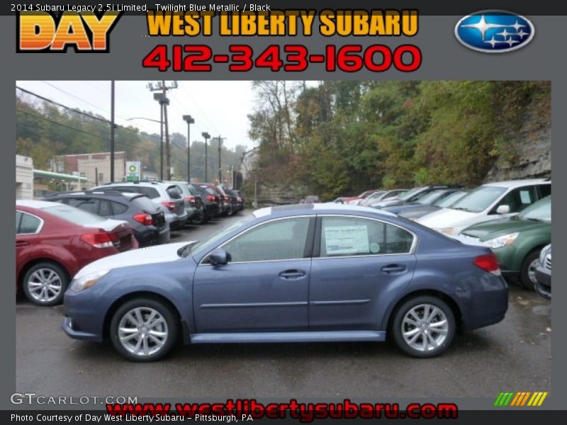 Twilight Blue Metallic / Black 2014 Subaru Legacy 2.5i Limited