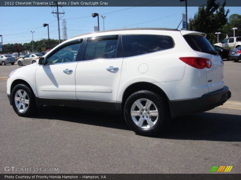 White / Dark Gray/Light Gray 2012 Chevrolet Traverse LT