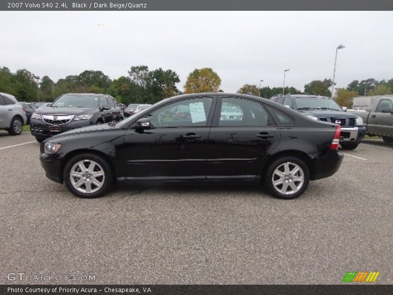 Black / Dark Beige/Quartz 2007 Volvo S40 2.4i