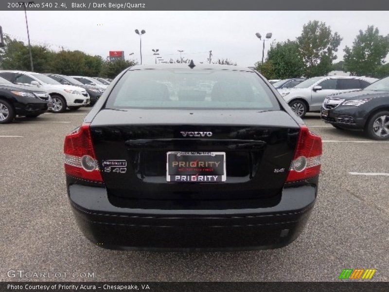 Black / Dark Beige/Quartz 2007 Volvo S40 2.4i