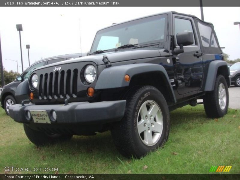 Black / Dark Khaki/Medium Khaki 2010 Jeep Wrangler Sport 4x4