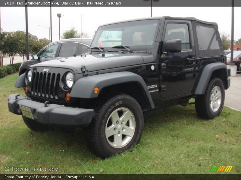 Black / Dark Khaki/Medium Khaki 2010 Jeep Wrangler Sport 4x4