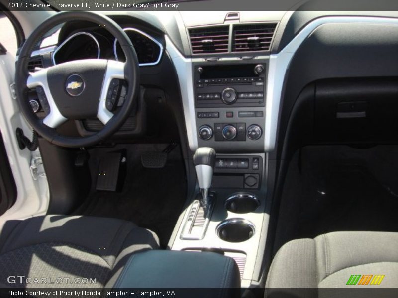 White / Dark Gray/Light Gray 2012 Chevrolet Traverse LT