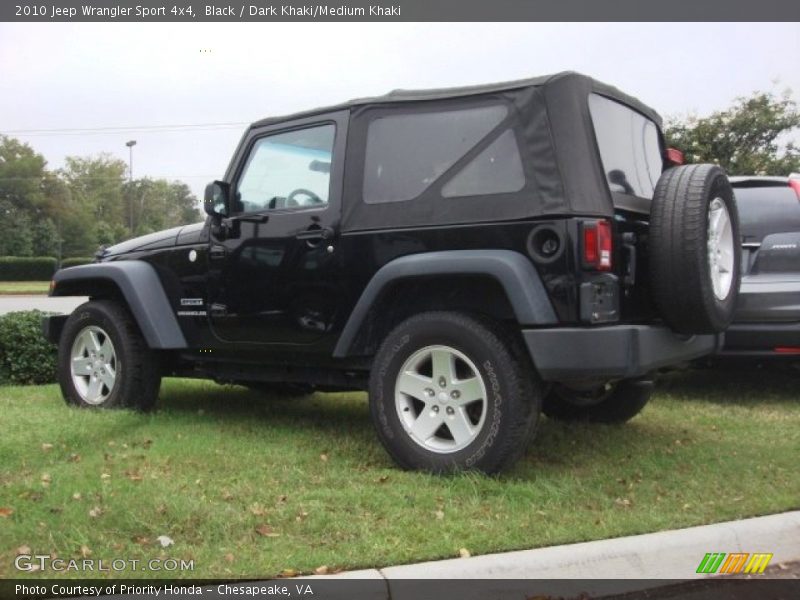 Black / Dark Khaki/Medium Khaki 2010 Jeep Wrangler Sport 4x4