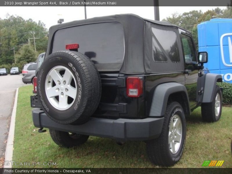 Black / Dark Khaki/Medium Khaki 2010 Jeep Wrangler Sport 4x4