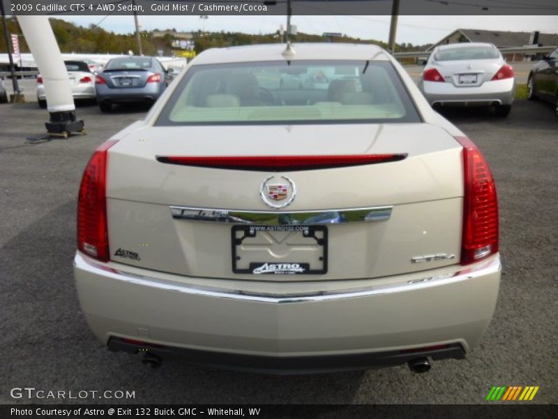Gold Mist / Cashmere/Cocoa 2009 Cadillac CTS 4 AWD Sedan