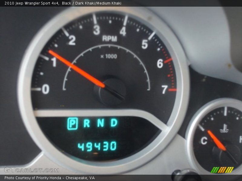 Black / Dark Khaki/Medium Khaki 2010 Jeep Wrangler Sport 4x4
