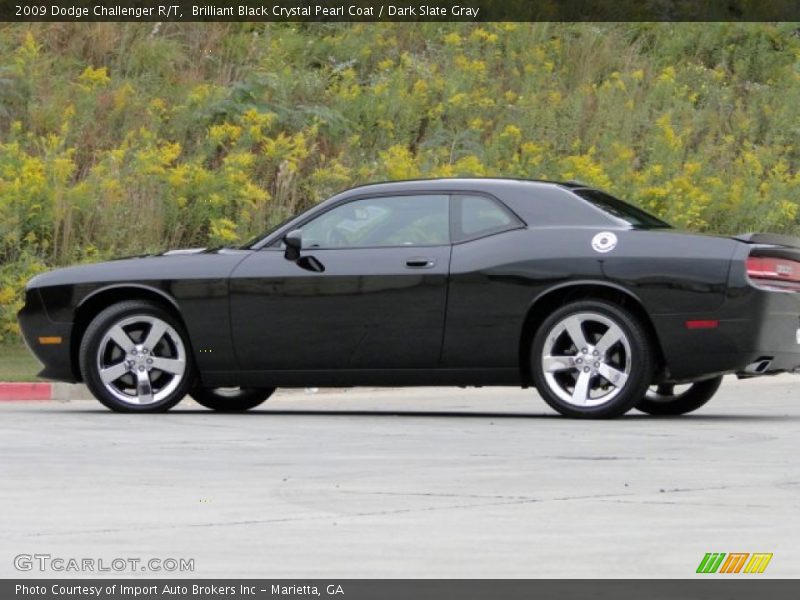 Brilliant Black Crystal Pearl Coat / Dark Slate Gray 2009 Dodge Challenger R/T