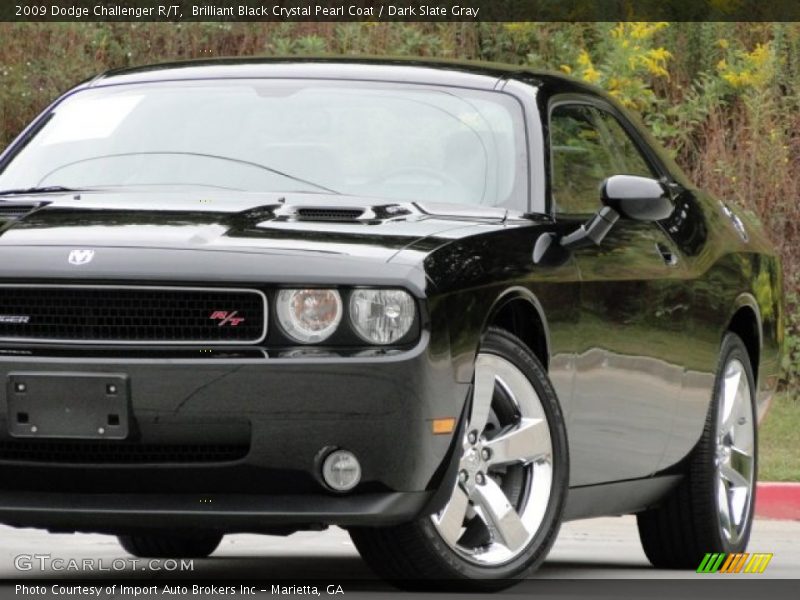Brilliant Black Crystal Pearl Coat / Dark Slate Gray 2009 Dodge Challenger R/T