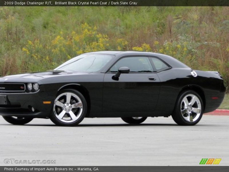 Brilliant Black Crystal Pearl Coat / Dark Slate Gray 2009 Dodge Challenger R/T