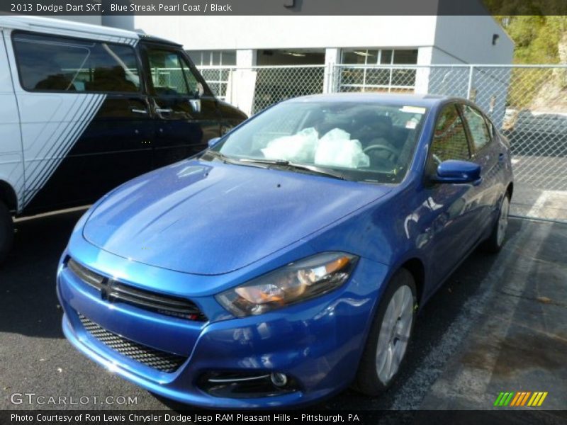 Blue Streak Pearl Coat / Black 2013 Dodge Dart SXT