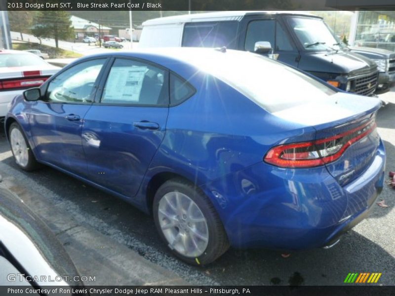 Blue Streak Pearl Coat / Black 2013 Dodge Dart SXT